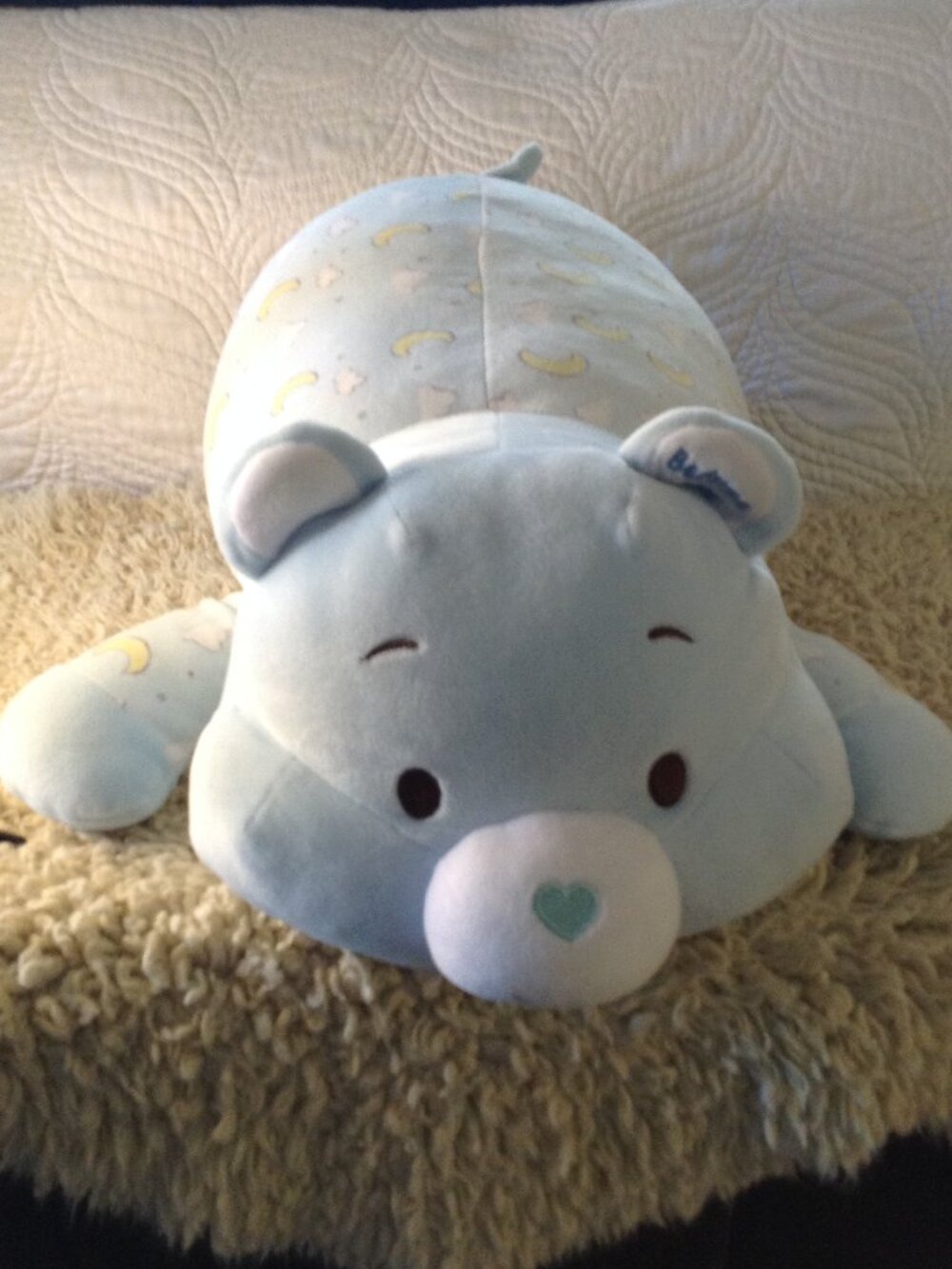 2019 Care Bear Cuddle Pal Bedtime Buddy Blue Soft Comforting RARE Newborn Safe